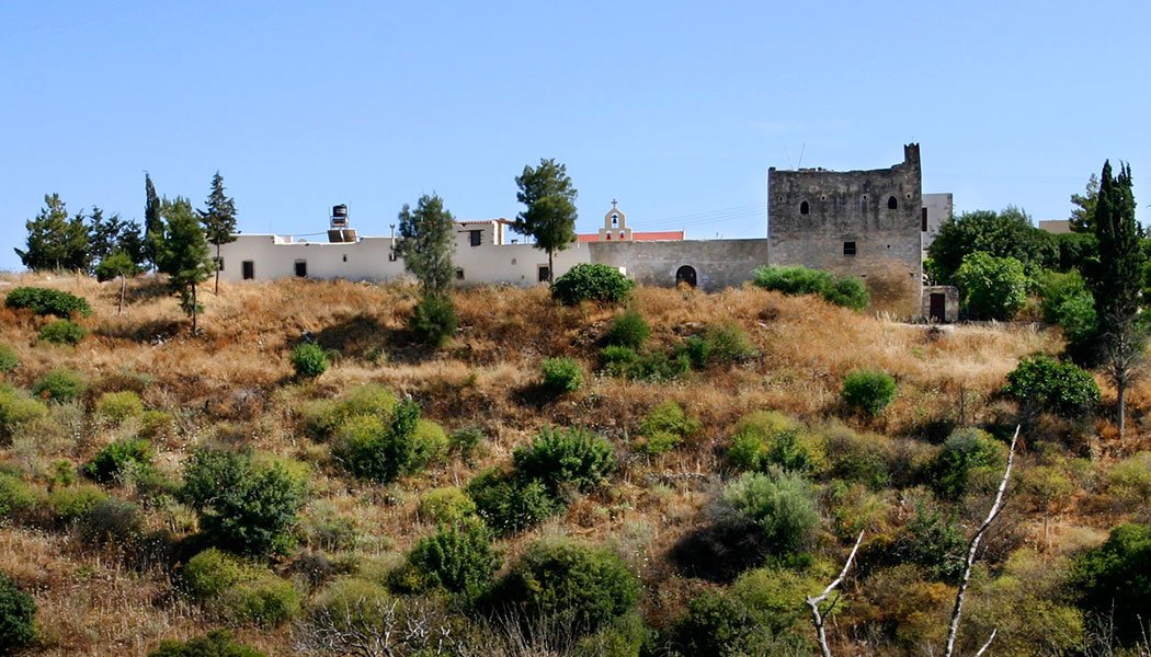 Das Kloster Moni Odigitrias macht eher den Eindruck einer arabischen Siedlung.