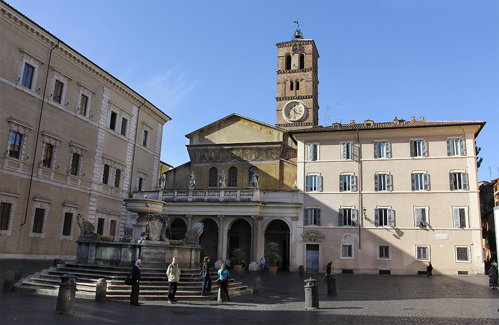 Die Piazza Santa Maria in Trastevere zählt zu den malerischten Plätzen der Stadt.