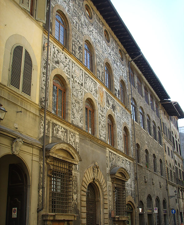 Palazzo di Bianca Cappello in der Via Maggio 26 im Stadtteil Oltrarno in Florenz. Foto: Sailko, Wikipedia.