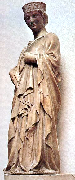 Die Heilige Reparata von Andrea Pisano, Marmorstatue, im Museo dell'Opera del Duomo. Foto: www.heiligenlexikon.de