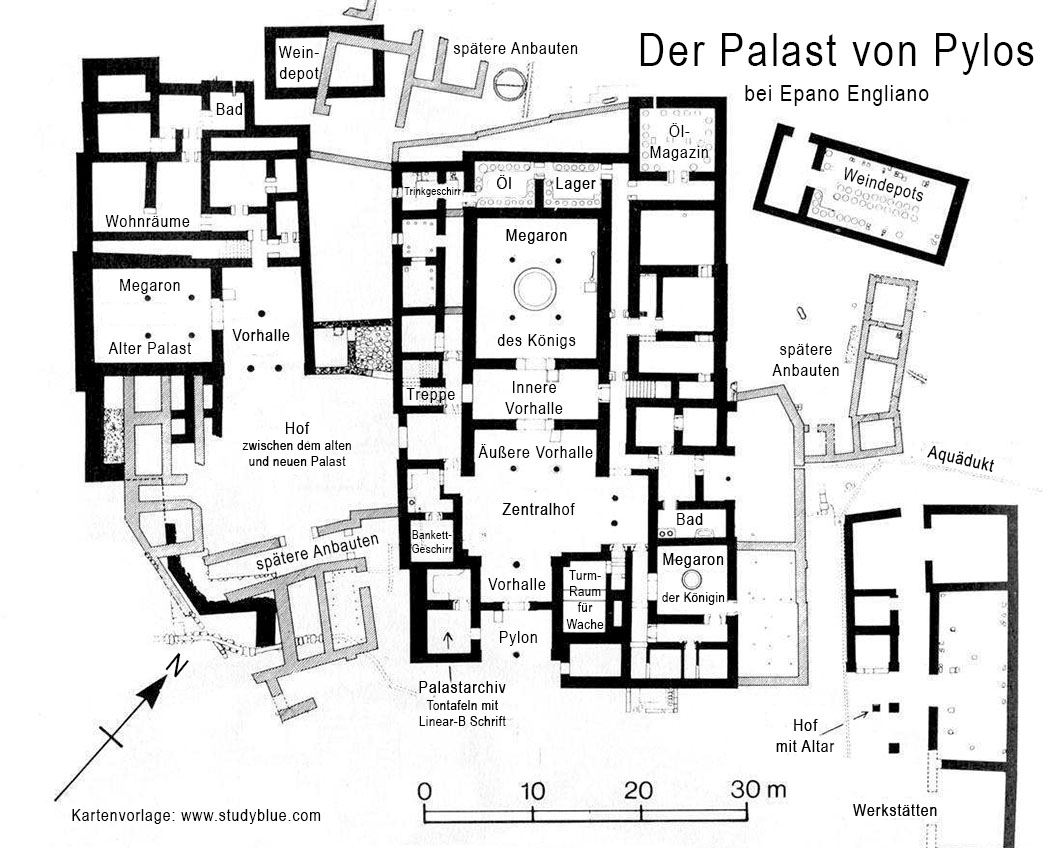 pylos palace map messenia nestorpalace