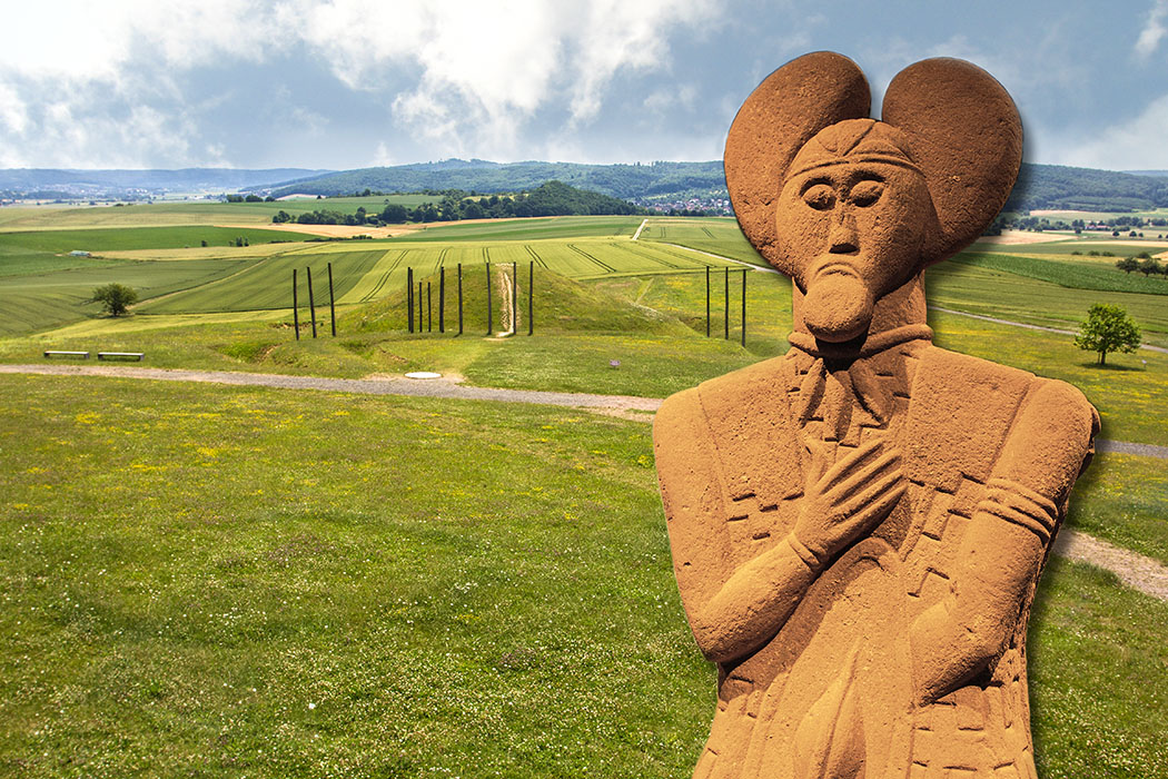 Unterhalb des hessischen Glauberg wurde diese weltweit einzigartige Statue eines Keltenfürsten entdeckt – heute der Star im Museum. Die Figur datiert auf die Latènezeit des 5. Jahrhunderts v. Chr. 