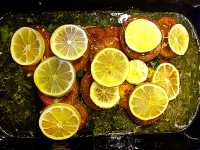 Fischfilet aus dem Ofen.