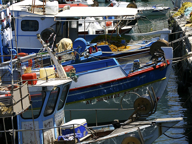 Fischerboote in Heraklion.