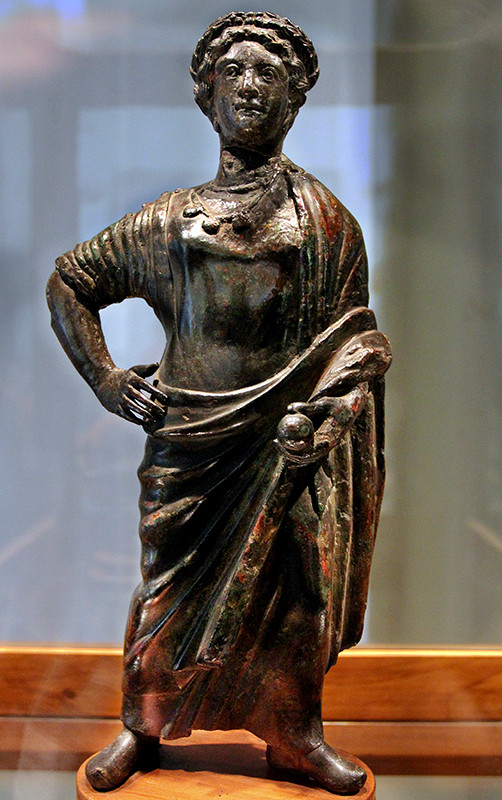 Bronzestatuette eines etruskischen Königs, 4. Jhd. v. Chr., aus Florenz.