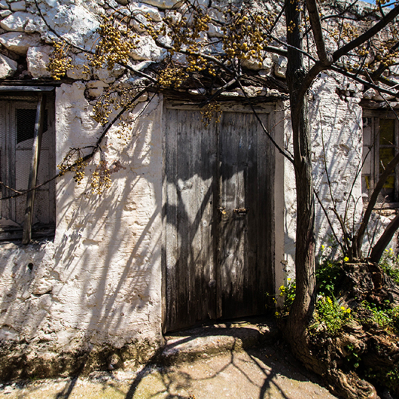 Ein verlassenes Dorfhaus in Sitanos. Die kretischen Bergdörfer kämpfen alle mit der Landflucht der jungen Generation.