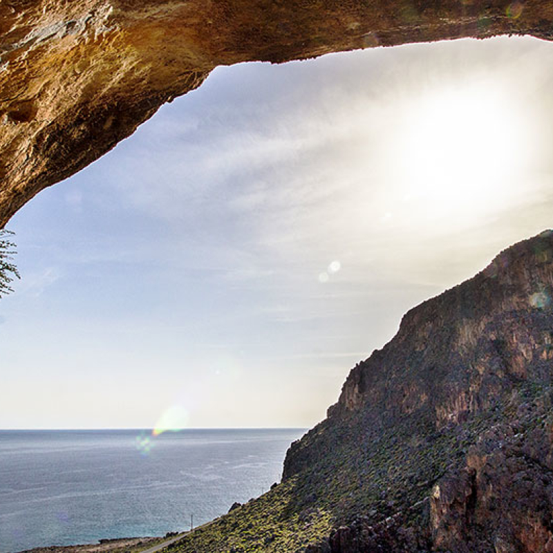 Panoramafoto aus dem Höhleninneren.