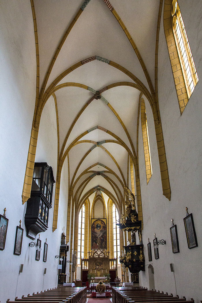 Die gotische Kirche der Kartause Aggsbach, sie hat eine hervorragende Akustik, die heute oft für Konzerte genutzt wird.