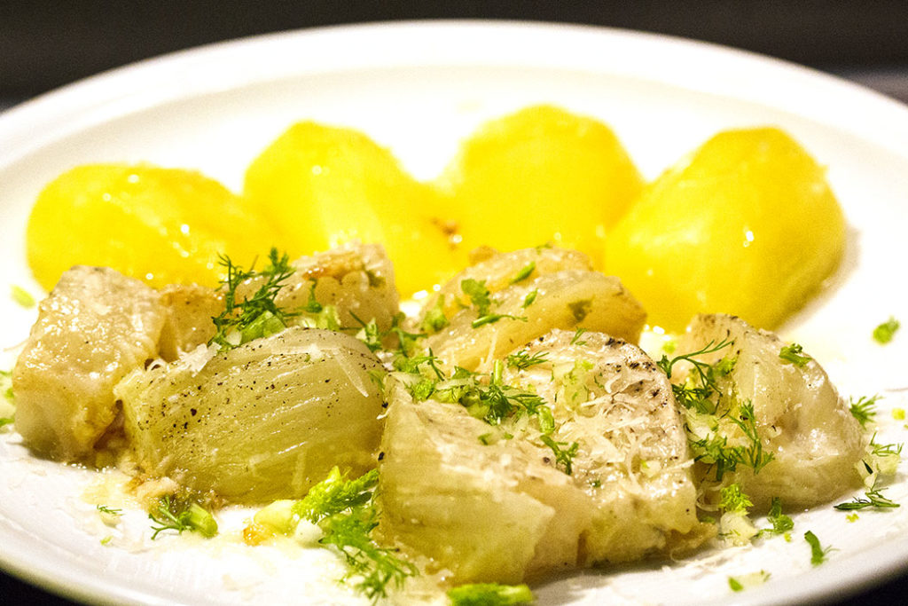 Fenchel in Sahnesauce und Parmesan, Finocchi con panna e parmigiano